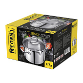  Кастрюля со сливом Regent Torino 4,7 л 93-TOR-04 