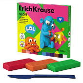 Пластилин 12 цветов ErichKrause Jolly Friends Neon, 216 г, со стеком, в коробке, 61355 Пластилин 12 цветов ErichKrause Jolly Friends Neon, 216 г, со стеком, в коробке, 61355
