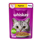 Влажный корм Whiskas для кошек 7+ рагу с курицей 75г