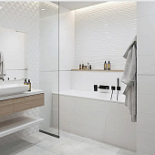 Плитка  60х25 White Planet GT Белый волны арт.10100001346 /GlobalTile  (1,2м2)
