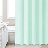 Штора для ванной Жаккард 180х200см (ШхВ) полиэстер 12 колец с утяжелителем зеленый /104237 Zenfort Штора для ванной Жаккард 180х200см (ШхВ) полиэстер 12 колец с утяжелителем зеленый /104237 Zenfort