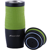 Термокружка 380мл из нержавеющей стали с TPR-вставкой и ремешком 2069A Термокружка 380мл из нержавеющей стали с TPR-вставкой и ремешком 2069A