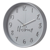  Часы настенные круг d=30 см, корпус серый, "Home", "Рубин", 3014-002 