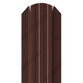  Евроштакетник Евротрапеция в пленке 118мм-1,5м RAL: 8017 Шоколадно-коричневый 
