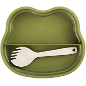 Ланчбокс квадратный, тарелка, ложка-вилка 16,5х12 см "Зайчата" 829-143 Ланчбокс квадратный, тарелка, ложка-вилка 16,5х12 см "Зайчата" 829-143