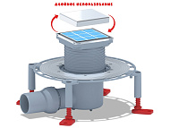 Трап горизонт D50 100х100 нерж решетка (под плитку) h100мм комб затвор THZ5802 Трап горизонт D50 100х100 нерж решетка (под плитку) h100мм комб затвор THZ5802