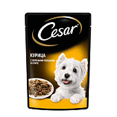 Влажный корм Cesar курица с зелеными овощами 85г
