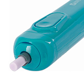  Ластик электрический BRAUBERG JET, питание от 2 батареек ААА, 8 сменных ластиков, голубой, 229612 