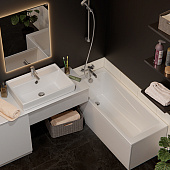  Ванна акриловая Nova 160х70х40 без каркаса Oviva 