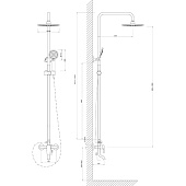  Душевая система со смесителем VST3300-1 Voda 