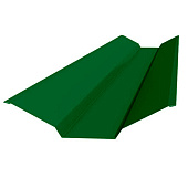 Планка ендовы верхняя 76х76 L=2м RAL 6005 Зеленый мох Планка ендовы верхняя 76х76 L=2м RAL 6005 Зеленый мох