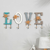  Крючки для одежды декоративные TAKE IT EASY «Love — буква с крючком» 7381522 