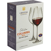  Рюмка для белого вина Crystalite Bohemia "COLUMBA OPTIC", 500 мл (набор 2 шт.) БСС0391 
