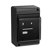 Корпус пластиковый КМПн-4, 4модуля  IP30 черный IEK