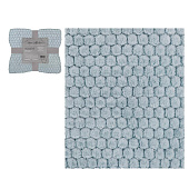  Покрывало 180х200 Круги фланелевое серо-голубой 