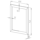  Зеркало в раме Айсберг 60х74 Континент 