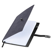  Ежедневник недатированный А5 152х220мм BRAUBERG Sirius, под кожу, застёжка, 160л, черный, 116213 