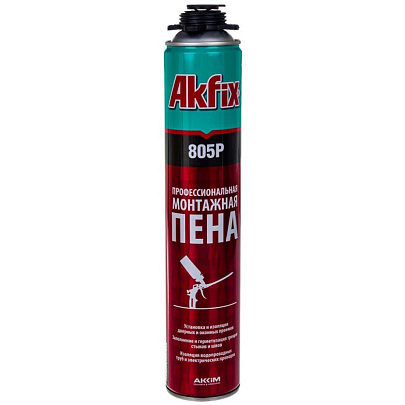 Пена монтажная профессиональная Akfix 805P 65л. 850 гр/TURKEY Пена монтажная профессиональная Akfix 805P 65л. 850 гр/TURKEY