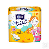 Гигиенические прокладки Bella for teens Ultra energy deo 10шт Арт.BE-013-RW10-098