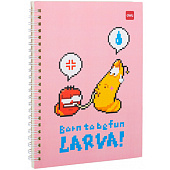 Записная книжка А5 60л линия спираль DELI Larva ассорти Записная книжка А5 60л линия спираль DELI Larva ассорти