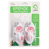 Набор крючков на липучке Цветы 2 шт 2425427 Набор крючков на липучке Цветы 2 шт 2425427