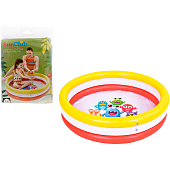 Бассейн надувной Монстры с 3 кольцами d99х23см 88,5л, для детей 3-6 лет, SUN 51137 Бассейн надувной Монстры с 3 кольцами d99х23см 88,5л, для детей 3-6 лет, SUN 51137