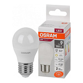 Лампа LED 7Вт Е27, шар, 3000К теплый OSRAM