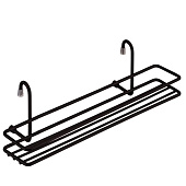 Полка для специй короткая, черный матовый, MX-062 BL Полка для специй короткая, черный матовый, MX-062 BL