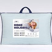 Подушка 50х70 Home Holidays с бортиком, белый с голубой полоской, ПОб_НН-6115у Подушка 50х70 Home Holidays с бортиком, белый с голубой полоской, ПОб_НН-6115у