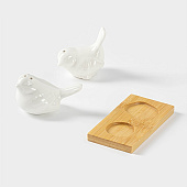 Набор фарфоровый для специй BellaTenero «Воробушки», 2 предмета, белый 9213636 Набор фарфоровый для специй BellaTenero «Воробушки», 2 предмета, белый 9213636