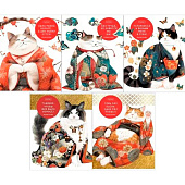  Тетрадь А5 48л скрепка клетка  скруг.углы Мудрые котики (10/100) /48Т5В1 Хат/ 