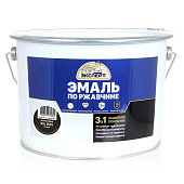ЭКСПЕРТ Эмаль по ржавчине 3в1 черный RAL 9005 10кг