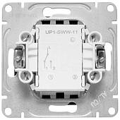  Выключатель встраиваемый проходной 1 клавиша, цвет черный, EKF Эпика 