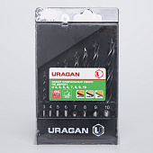 Набор сверла по дереву d=3-4-5-6-7-8-9-10мм М-образ./ URAGAN Набор сверла по дереву d=3-4-5-6-7-8-9-10мм М-образ./ URAGAN