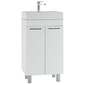 Тумба Контраст напольная 50 белая без ящика с раковиной Como 50 Айсберг Тумба Контраст напольная 50 белая без ящика с раковиной Como 50 Айсберг