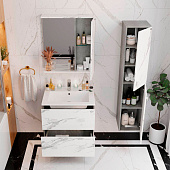 Зеркало-шкаф Марбл 65.00 мрамор/камень бетонный Универсальный Зеркало-шкаф Марбл 65.00 мрамор/камень бетонный Универсальный