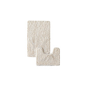 Набор ковриков для ванны и туалета 50х80 и 50х40 Soft Shaggy Cream Bombini