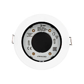Светильник точечный встраиваемый GX53 KL95 15Вт круг белый влагозащ IP44 (d110/монтажн d100) /ЭРА