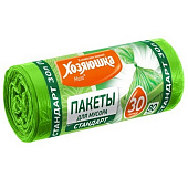 Пакеты для мусора ХОЗЯЮШКА Мила, 7 мкм, 30л 80шт в рулоне Пакеты для мусора ХОЗЯЮШКА Мила, 7 мкм, 30л 80шт в рулоне