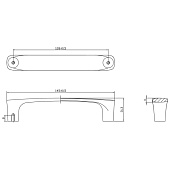 Ручка-скоба Trodos 2063 128мм, ЦАМ, хром матовый Ручка-скоба Trodos 2063 128мм, ЦАМ, хром матовый