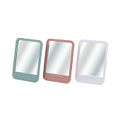 Зеркало на подставке пластик с упором прямоугольное, без увеличения, 19,5х14 см, микс, 3101136 Зеркало на подставке пластик с упором прямоугольное, без увеличения, 19,5х14 см, микс, 3101136