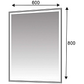  Зеркало с LED подсветкой Затмение 600 х 800 (ВЕРТИКАЛЬНОЕ) 