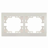 Рамка для розеток и выключателей, 2 поста, цвет белый, Lezard MIRA Рамка для розеток и выключателей, 2 поста, цвет белый, Lezard MIRA