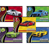 Альбом для рисования А4 8л VK/ЕСО скрепка Спортивные авто серия (16/160) /8A4C ХАТ/