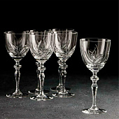  Набор бокалов хрустальных для вина «Цветок», 250 мл,1559402 