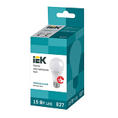 Лампа LED 15Вт Е27, груша, 4000К нейтр. бел. IEK