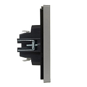 Выключатель встраиваемый 1 клавиша, цвет сталь, с подсветкой, IEK FORTE&PIANO Выключатель встраиваемый 1 клавиша, цвет сталь, с подсветкой, IEK FORTE&PIANO