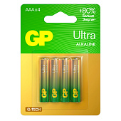 Батарейка AAA G-tech Alkaline LR03, 4шт, GP ULTRA Батарейка AAA G-tech Alkaline LR03, 4шт, GP ULTRA