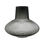  Ваза для цветов 18х15см, темное стекло 