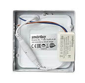  Светильник настен-потол накладной LED SDL  6Вт 6500К квадрат белый (110х28) /Smartbuy 